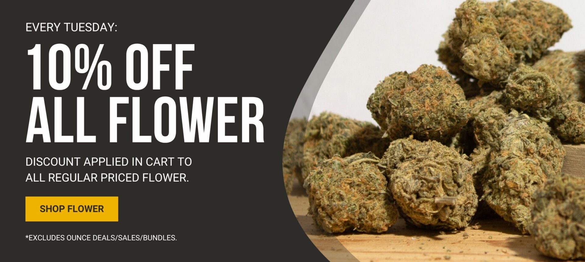 CannaCured Canada - 10% Off All Flower Banner