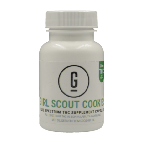 GRASS – THC Capsules – Girl Scout Cookies – 50mg | CannaCured Canada