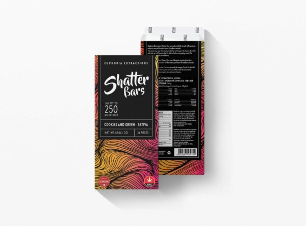 Euphoria Extractions – 500mg Shatter Bar – Milk Chocolate (Sativa) | CannaCured Canada