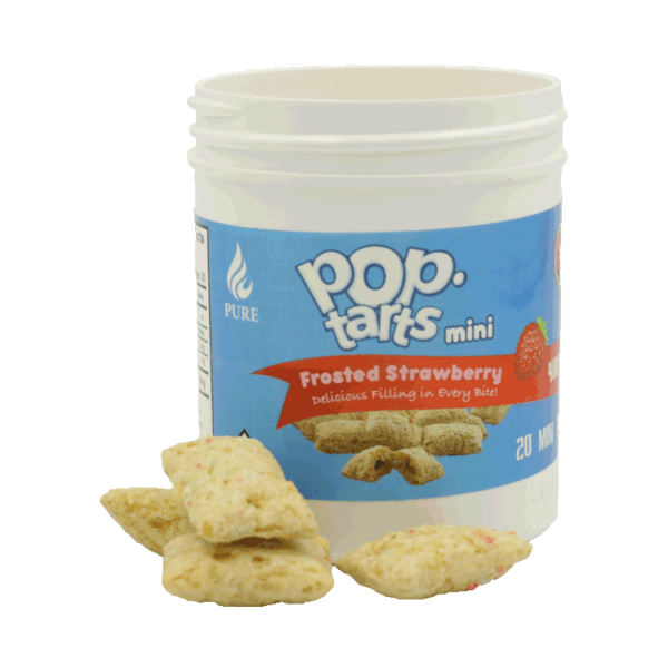 Pop Tarts Mini’s – THC Infused Frosted Strawberry Bites – 400mg | CannaCured Canada