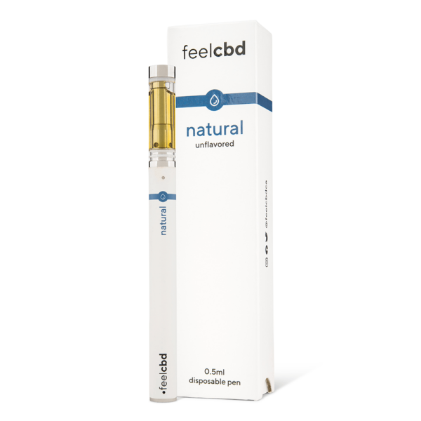 FeelCBD – Natural – Disposable CBD Vape Pen 0.5ml | CannaCured Canada