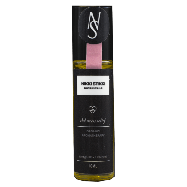 Nikki Stikki Botanicals – Organic Aromatherapy – CBD Stress Relief Roller 100mg CBD | CannaCured Canada