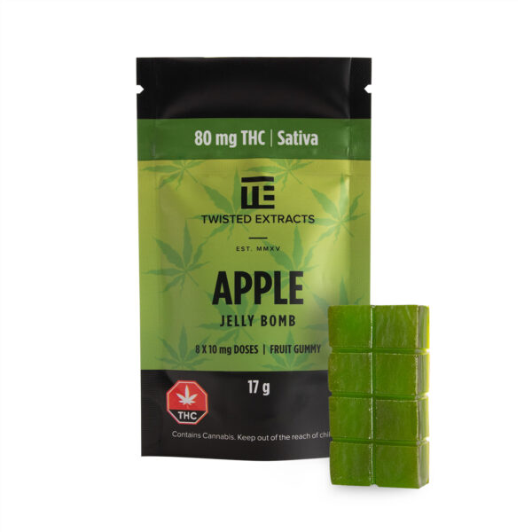 Twisted Extracts – Apple Jelly Bomb – Sativa – 80mg THC | CannaCured Canada
