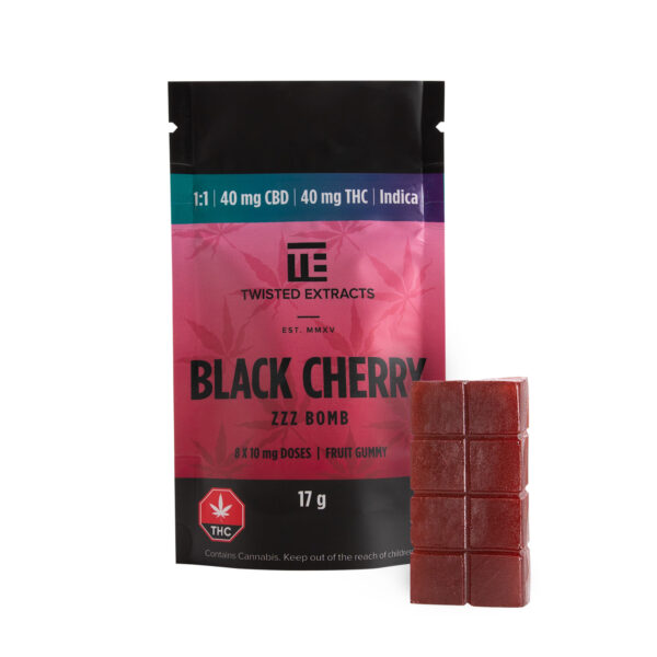 Twisted Extracts – Black Cherry 1:1 Zzz Bombs | CannaCured Canada