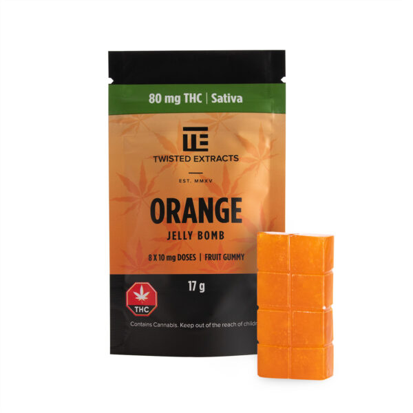 Twisted Extracts – Orange Jelly Bomb – Sativa – 80mg THC | CannaCured Canada