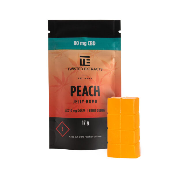 Twisted Extracts – Peach Jelly Bombs – CBD | CannaCured Canada