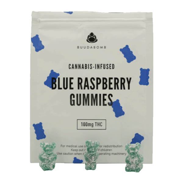 Buudabomb – Blue Raspberry Gummies – 100mg | CannaCured Canada