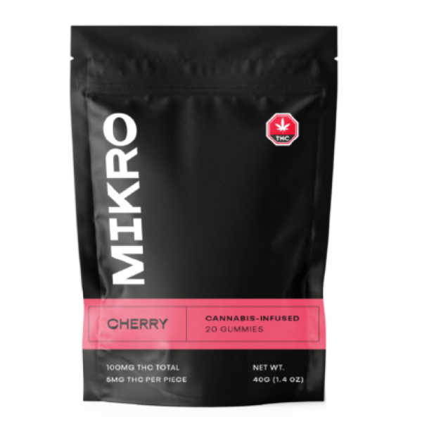 Mikro – THC Gummies – 100mg THC – Cherry | CannaCured Canada