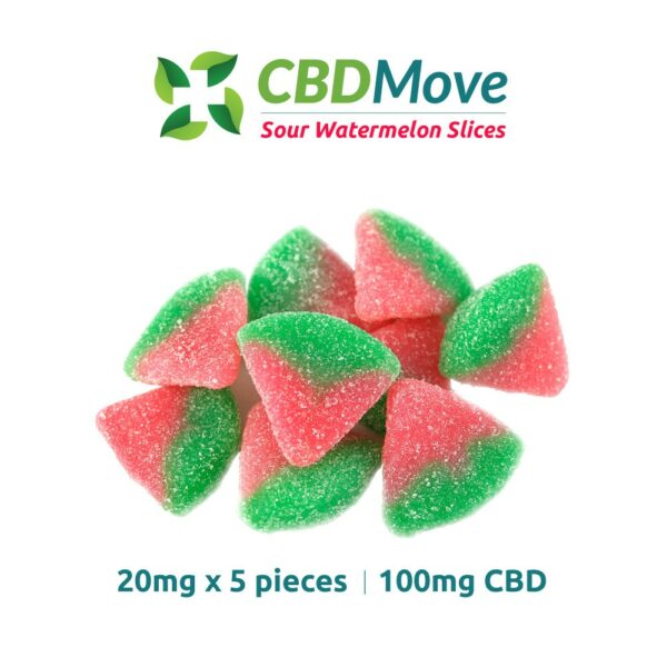 CBD Move – CBD Gummies – Watermelon – 100mg CBD | CannaCured Canada