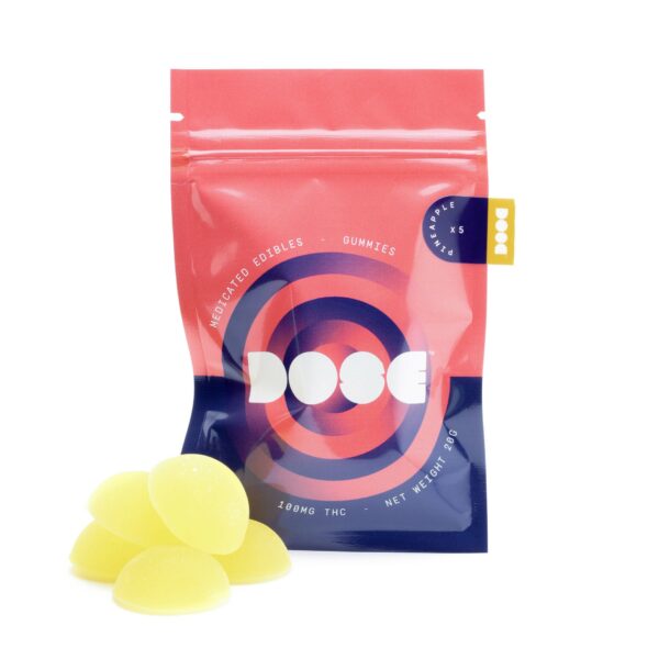 Dose Edibles Gummies – Pineapple | CannaCured Canada