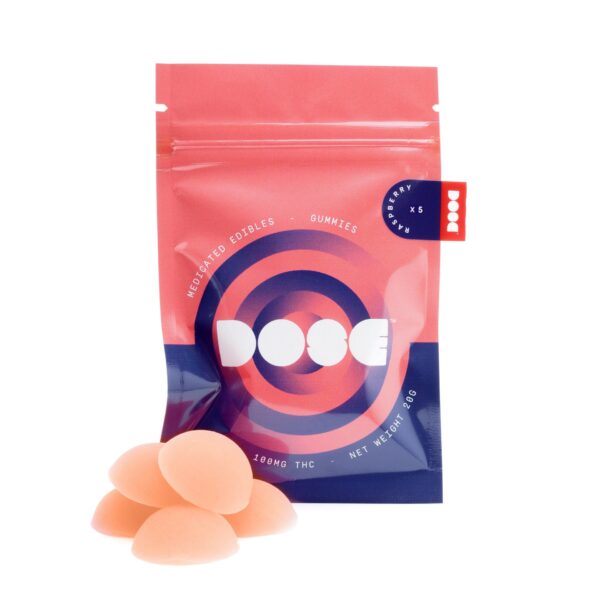 Dose Edibles Gummies – Raspberry | CannaCured Canada