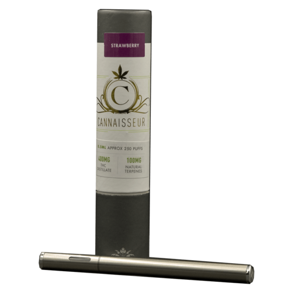 Cannaisseur – Disposable THC Distillate Pen – Strawberry 0.3ml | CannaCured Canada