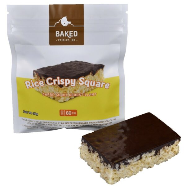 Baked Edibles – Rice Crispy Squares 60mg THC | CannaCured Canada