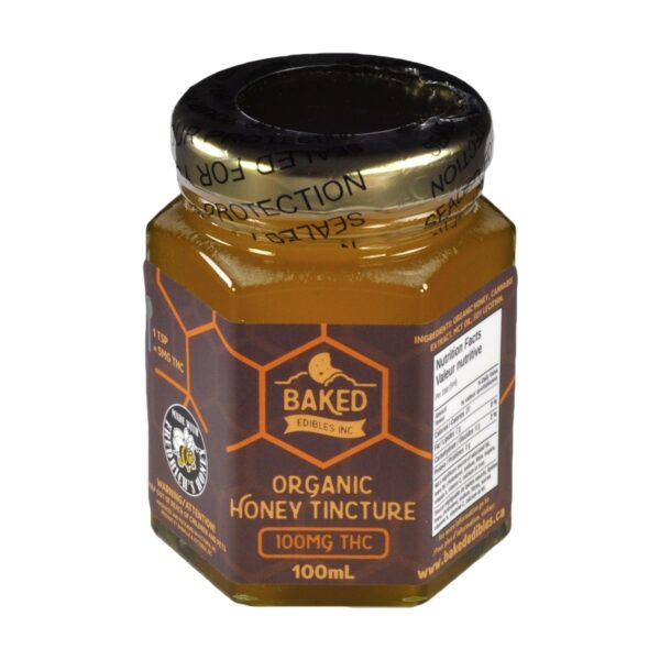 Baked Edibles – Organic Honey Tincture 100mg THC | CannaCured Canada