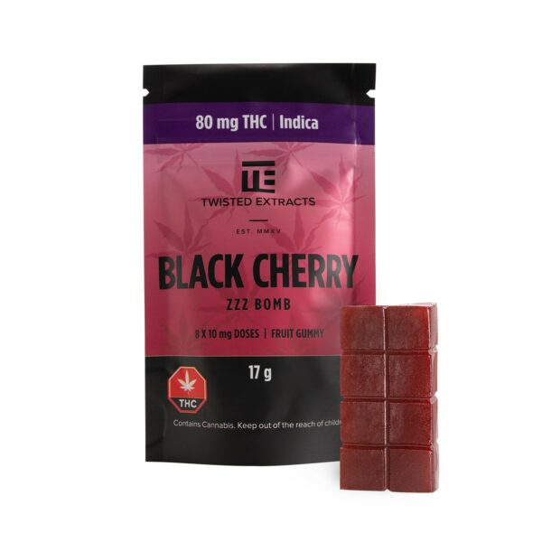 Twisted Extracts – Black Cherry – Zzz Bombs – 80mg THC | CannaCured Canada
