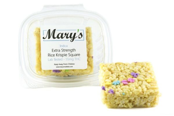 Mary’s Medibles – Extra Strength Rice Krispie Square – 55mg THC (Indica) | CannaCured Canada