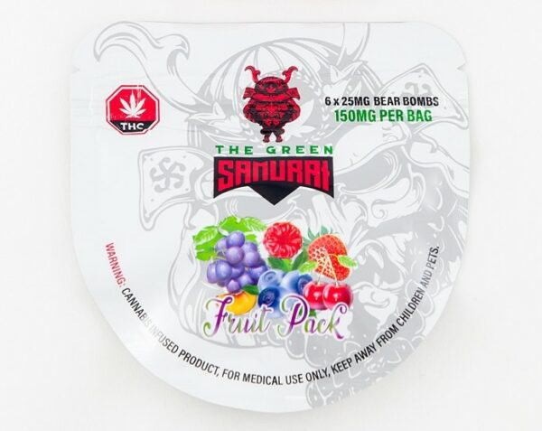 The Green Samurai – Fruit Pack Gummies – 150mg | CannaCured Canada