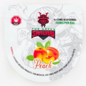 The Green Samurai – Peach Gummies – 150mg | CannaCured Canada