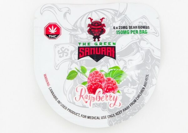 The Green Samurai – Raspberry Gummies – 150mg | CannaCured Canada
