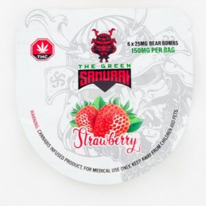 The Green Samurai – Strawberry Gummies – 150mg | CannaCured Canada