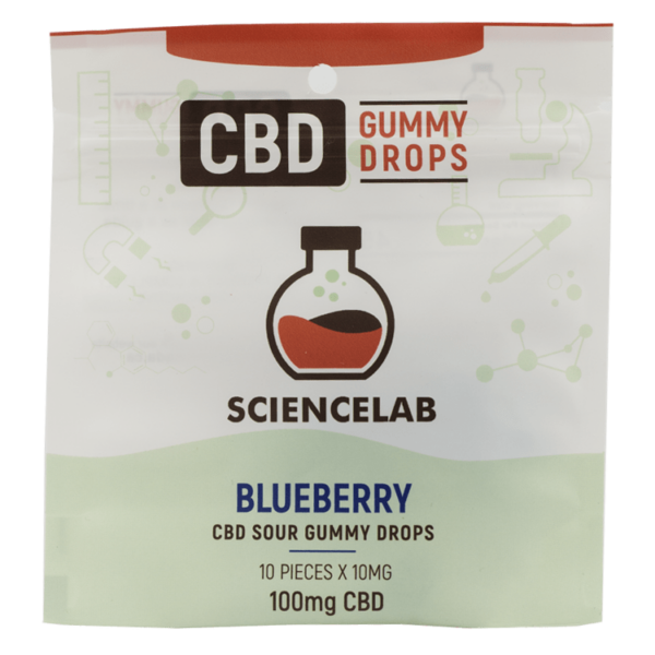 Sciencelab – CBD Sour Gummy Drops – Blueberry 100mg CBD | CannaCured Canada