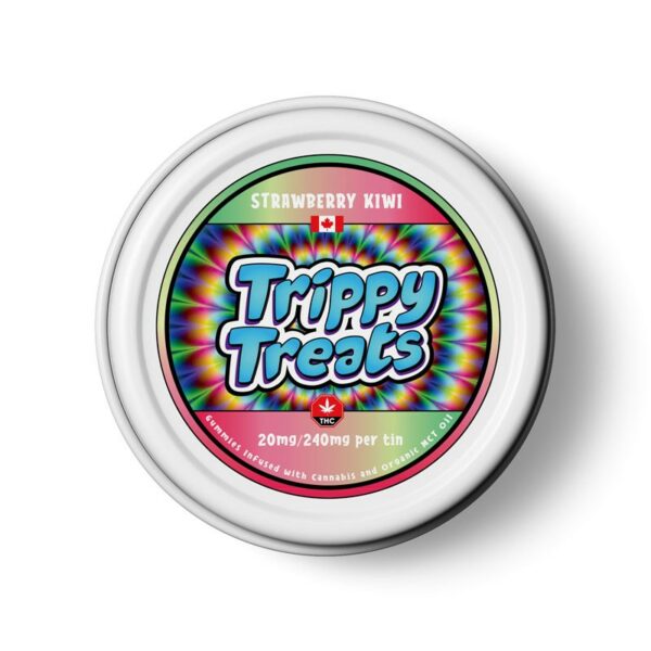 Trippy Treats – Strawberry Kiwi Gummies – 240mg THC | CannaCured Canada