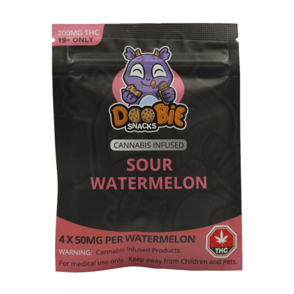 Doobie Snacks – CBD Sour Gummy Bears – 150mg CBD | CannaCured Canada