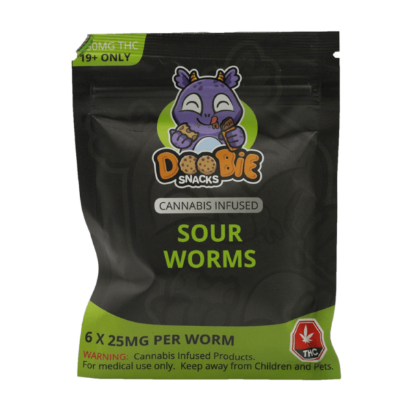 Doobie Snacks – CBD Sour Gummy Bears – 150mg CBD | CannaCured Canada