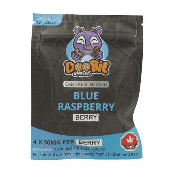 Doobie Snacks – Blue Raspberry – 200mg THC | CannaCured Canada