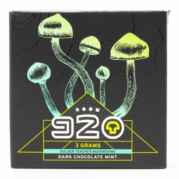 Room 920 – Mushroom Chocolate Bar – Dark Chocolate Mint – 3 grams | CannaCured Canada
