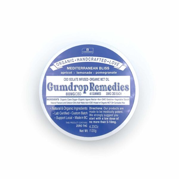 Gumdrop Remedies – Mediterranean Bliss Gummies – 800mg CBD | CannaCured Canada