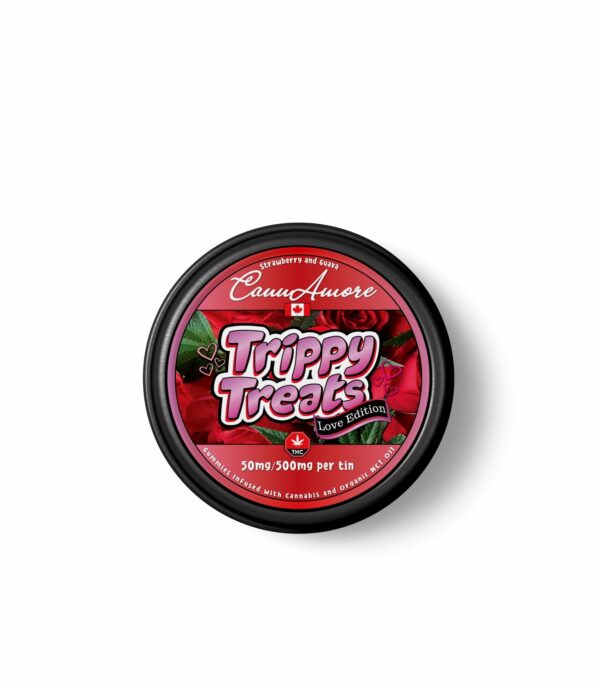Trippy Treats – Strawberry Guava – CannAmore Love Edition – 500mg THC | CannaCured Canada