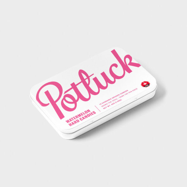 Potluck – Hard Candy – Watermelon – 300mg THC | CannaCured Canada