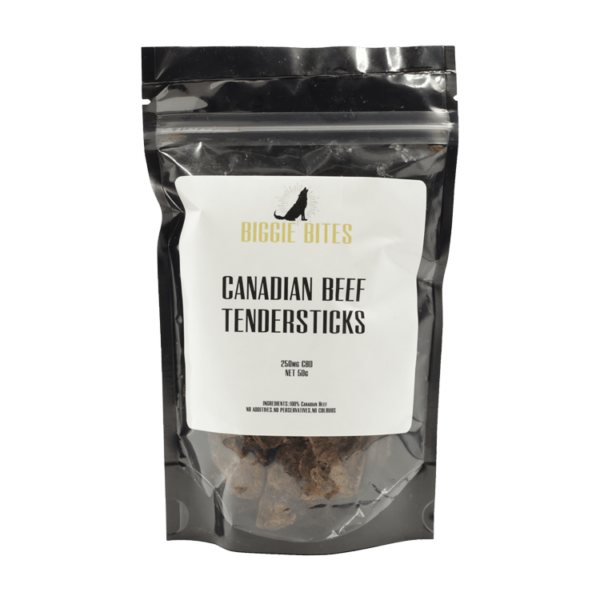 Biggie Bites – Canadian Beef Tendersticks – 250mg CBD | CannaCured Canada