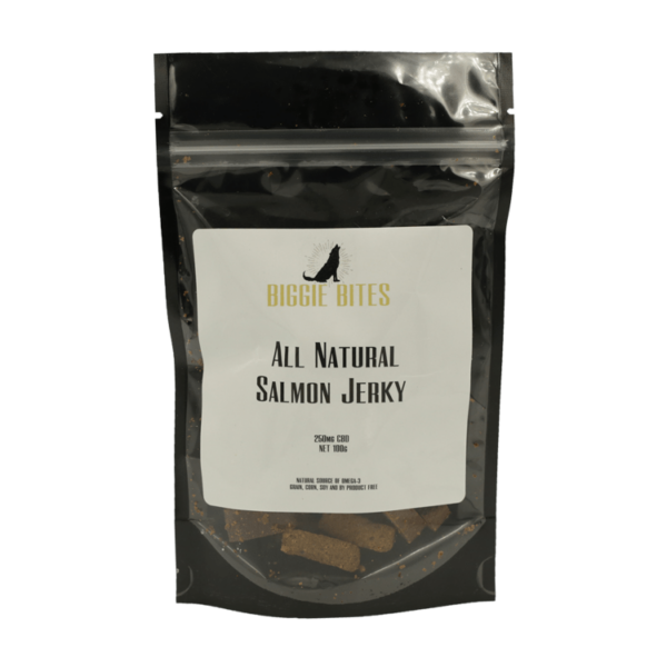Biggie Bites – All Natural Salmon Jerky – 250mg CBD | CannaCured Canada