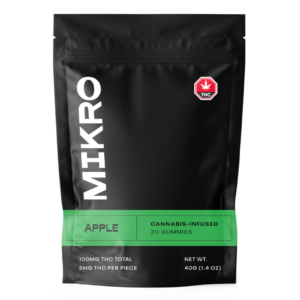 Mikro – THC Gummies – 100mg THC – Apple | CannaCured Canada