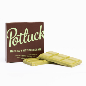 Potluck – Infused Chocolate – Matcha White Chocolate – 300mg THC | CannaCured Canada