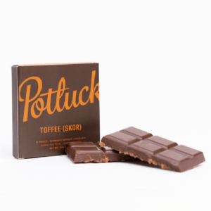 Potluck – Infused Chocolate – Toffee (Skor) – 300mg THC | CannaCured Canada