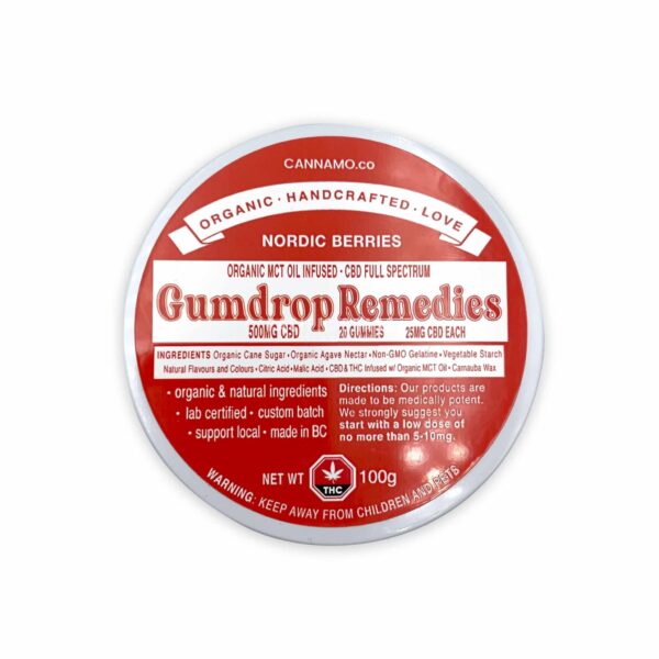 Gumdrop Remedies – Nordic Berries – 500mg CBD | CannaCured Canada