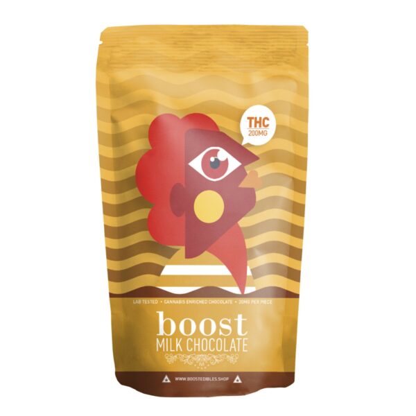 Boost – THC Dark Chocolate Bars – 200mg | CannaCured Canada