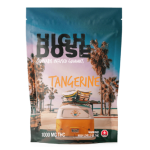 High Dose – cannabis Infused Gummies – Tangerine – 1000mg/1500mg | CannaCured Canada