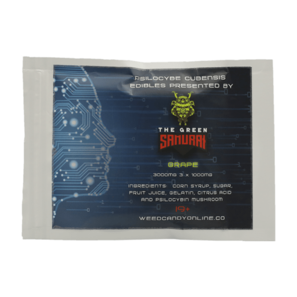 The Green Samurai – Shroom Gummies – Grape – 3g | CannaCured Canada