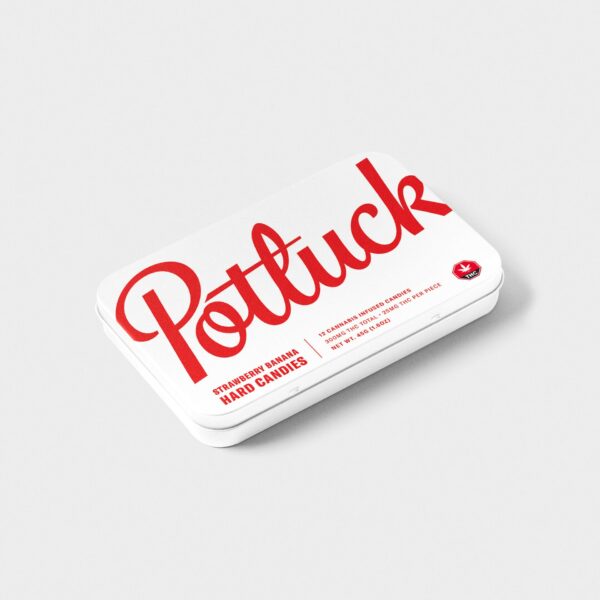 Potluck – Hard Candy – Strawberry Banana- 300mg THC | CannaCured Canada