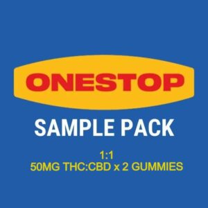 Onestop – Sample Pack – 1:1 – (50mg CBD:THC x 2 Gummies) | CannaCured Canada